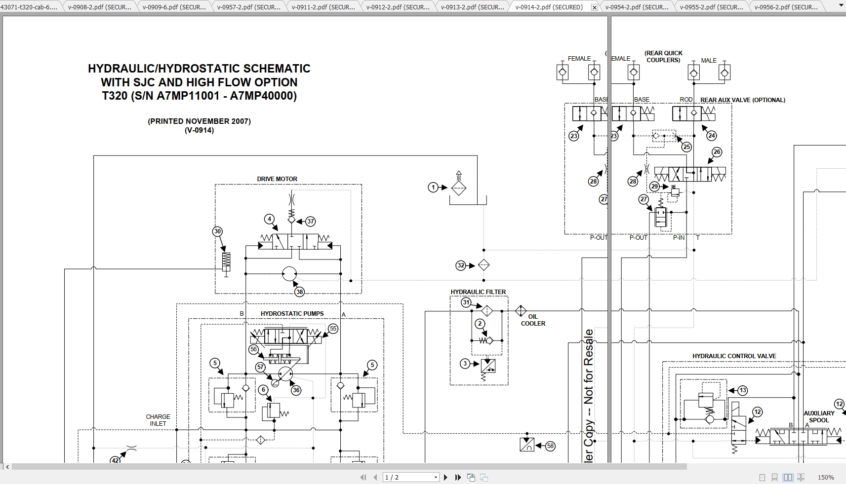 Bobcat Loader T320 Hydraulic Electrical Schematic