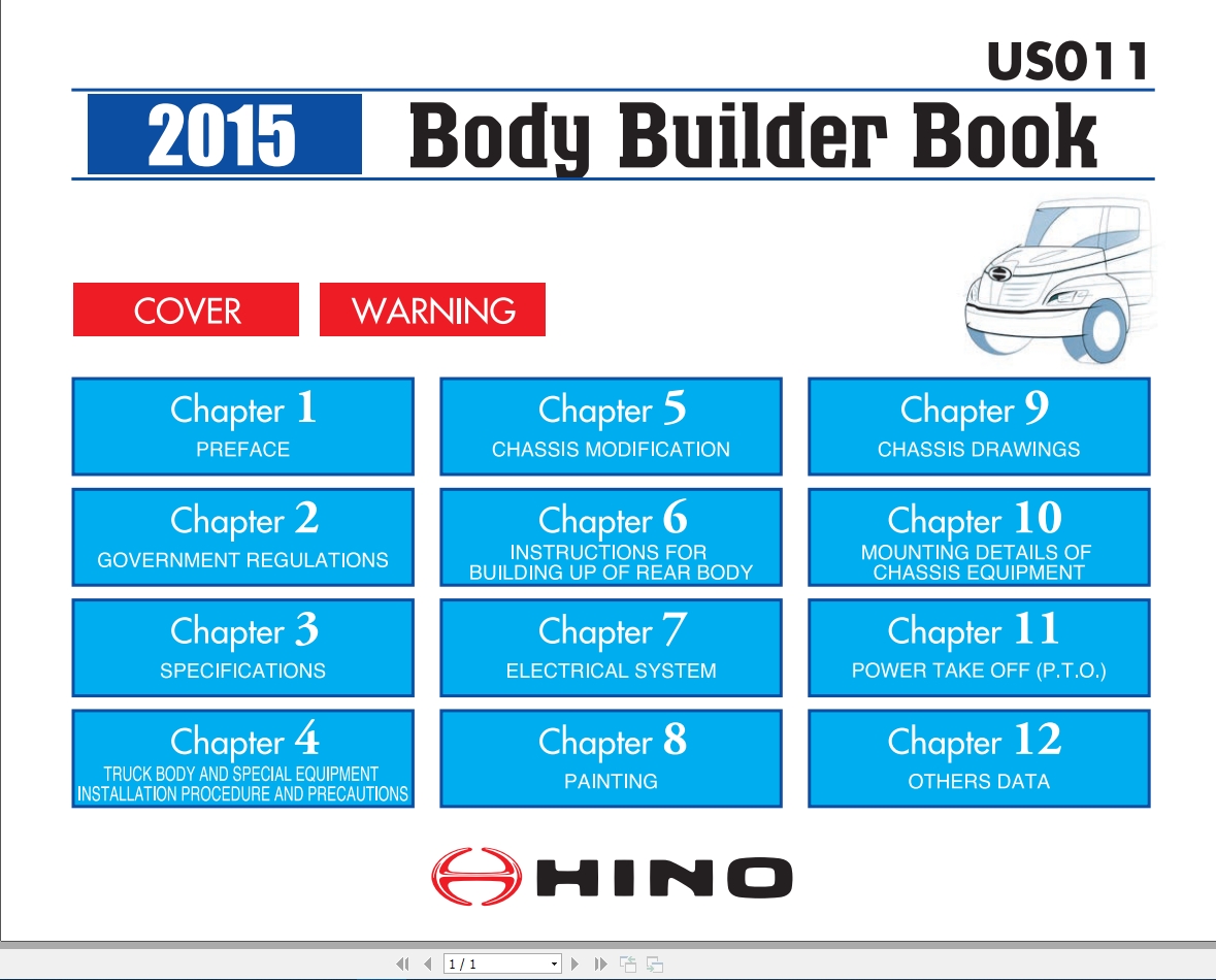 HINO Truck Body Builder Book US011 2015 Manuals Guides_EN - Homepage