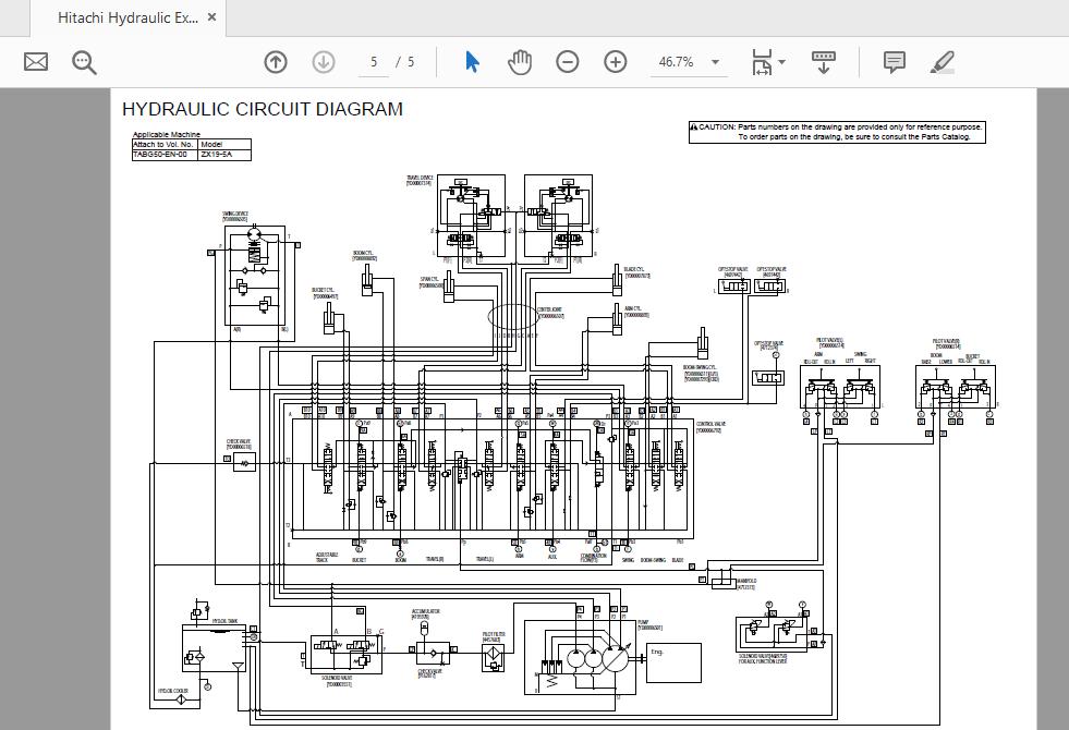 Hitachi Hydraulic Excavator ZX195A TABG50EN00_Circuit Diagram(20160531)