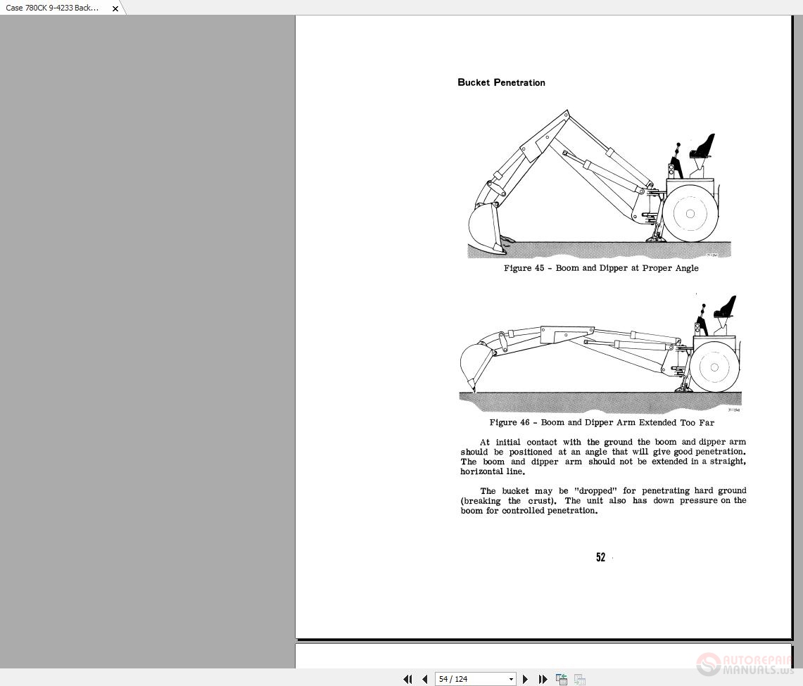 Case 780CK 94233 Backhoe Operators Manual