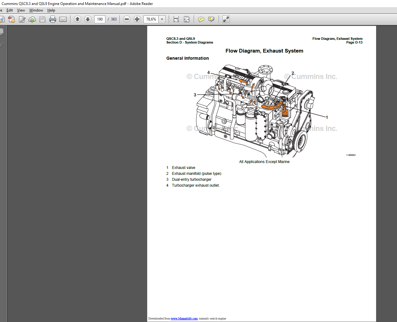 Cummins QSC8.3 and QSL9 Engine Operation and Maintenance Manual