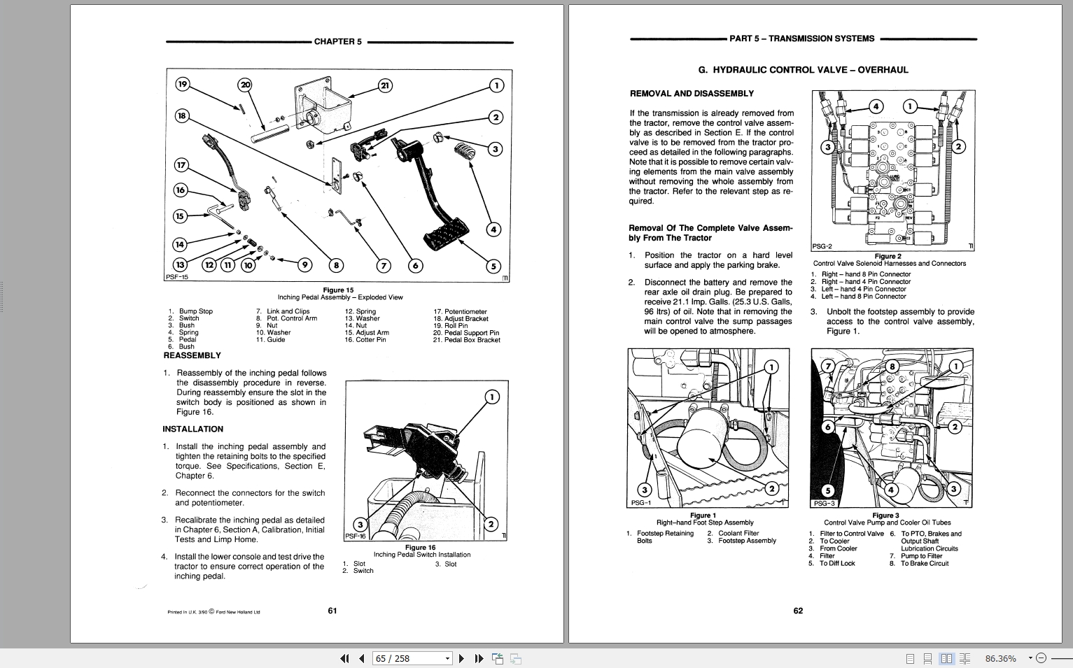 New Holland Ford Tractor 8630 8730 8830 Service Manual_40863030l