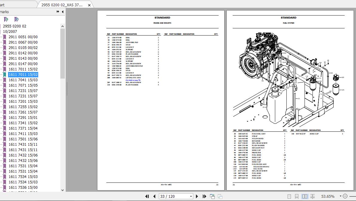 ATLAS COPCO Air Compressor Parts Manual