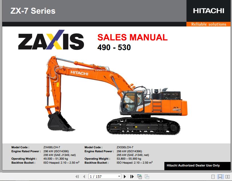 Hitachi Hydraulic Excavator ZX4907 Full Manuals_EN