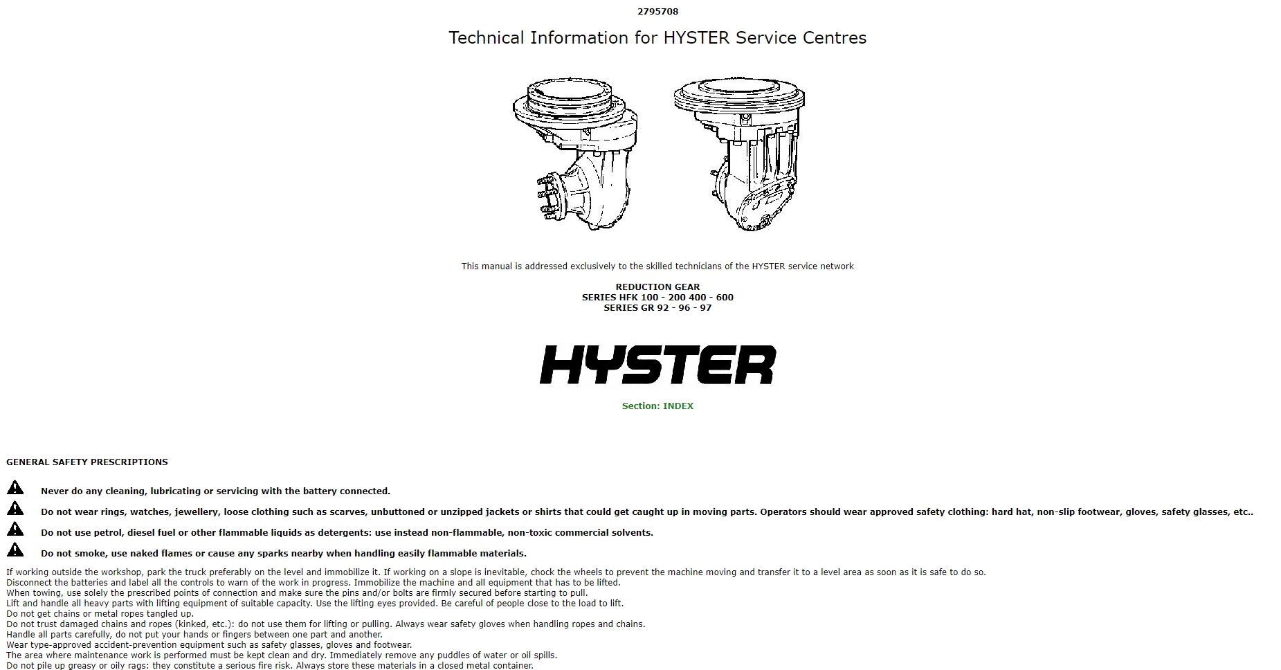 Hyster Forklift Class 2 Electric Motor Narrow Aisle Trucks A468 (C1_5B