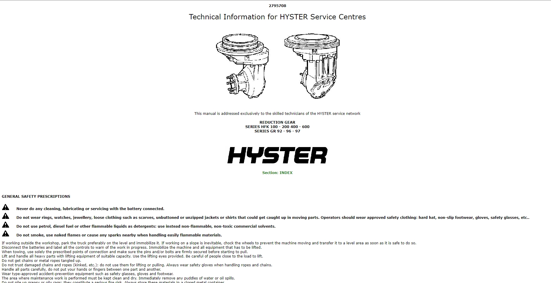 Hyster Forklift Class 2 Electric Motor Narrow Aisle Trucks A469 (C1_8X