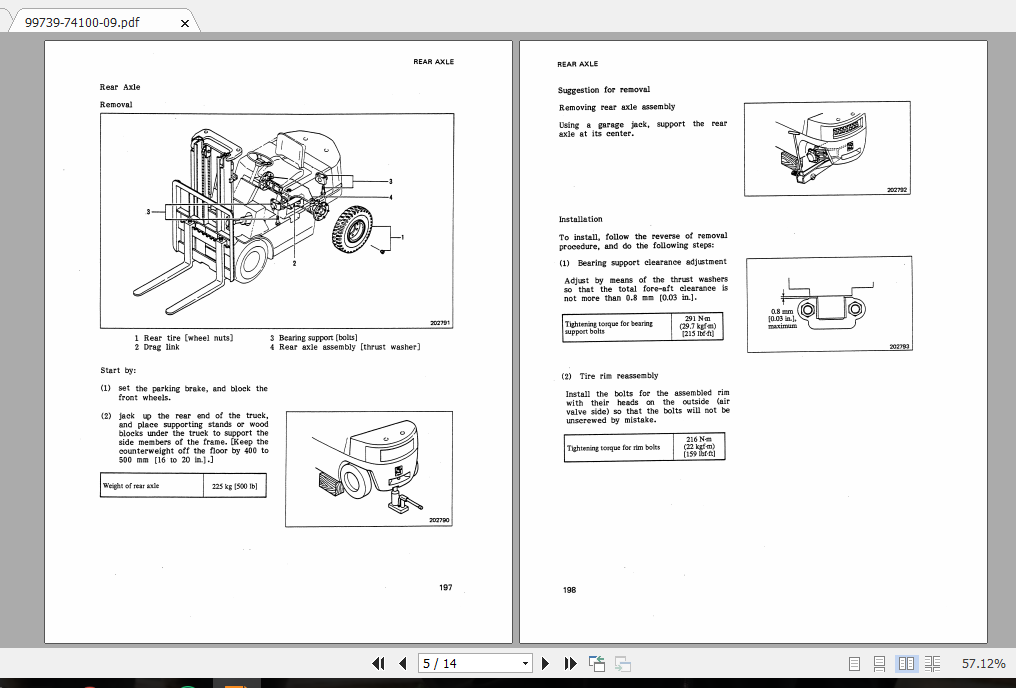 Mitsubishi Forklift FD35 Service Manual