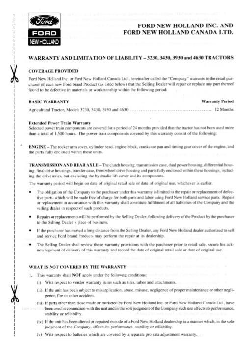 New Holland Ford Tractor Operator's Manual_42323040 - Homepage - The