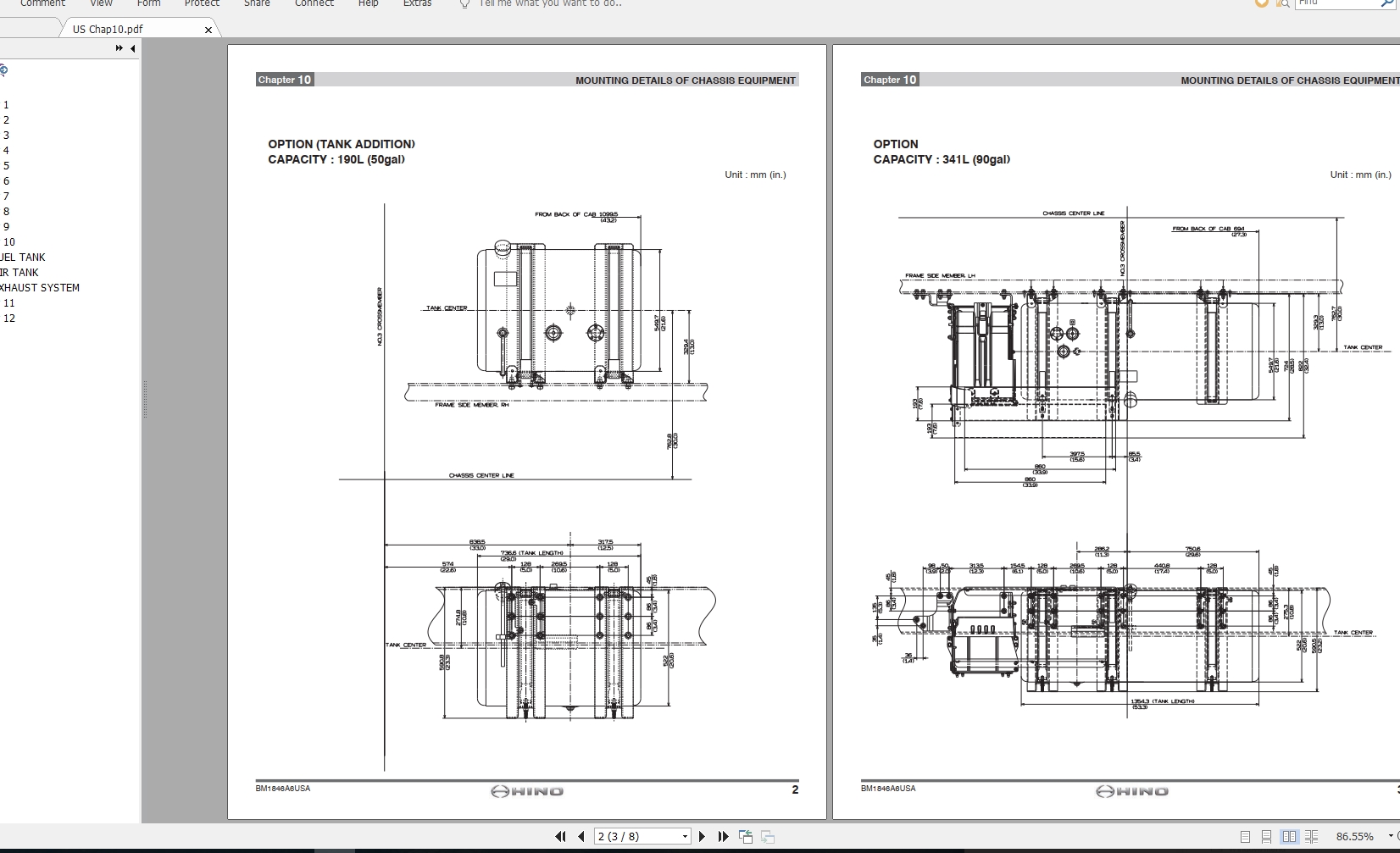 Hino Truck 2020 238, 258, 268, 338, 358 Body Builder Book_BM1846A6USA