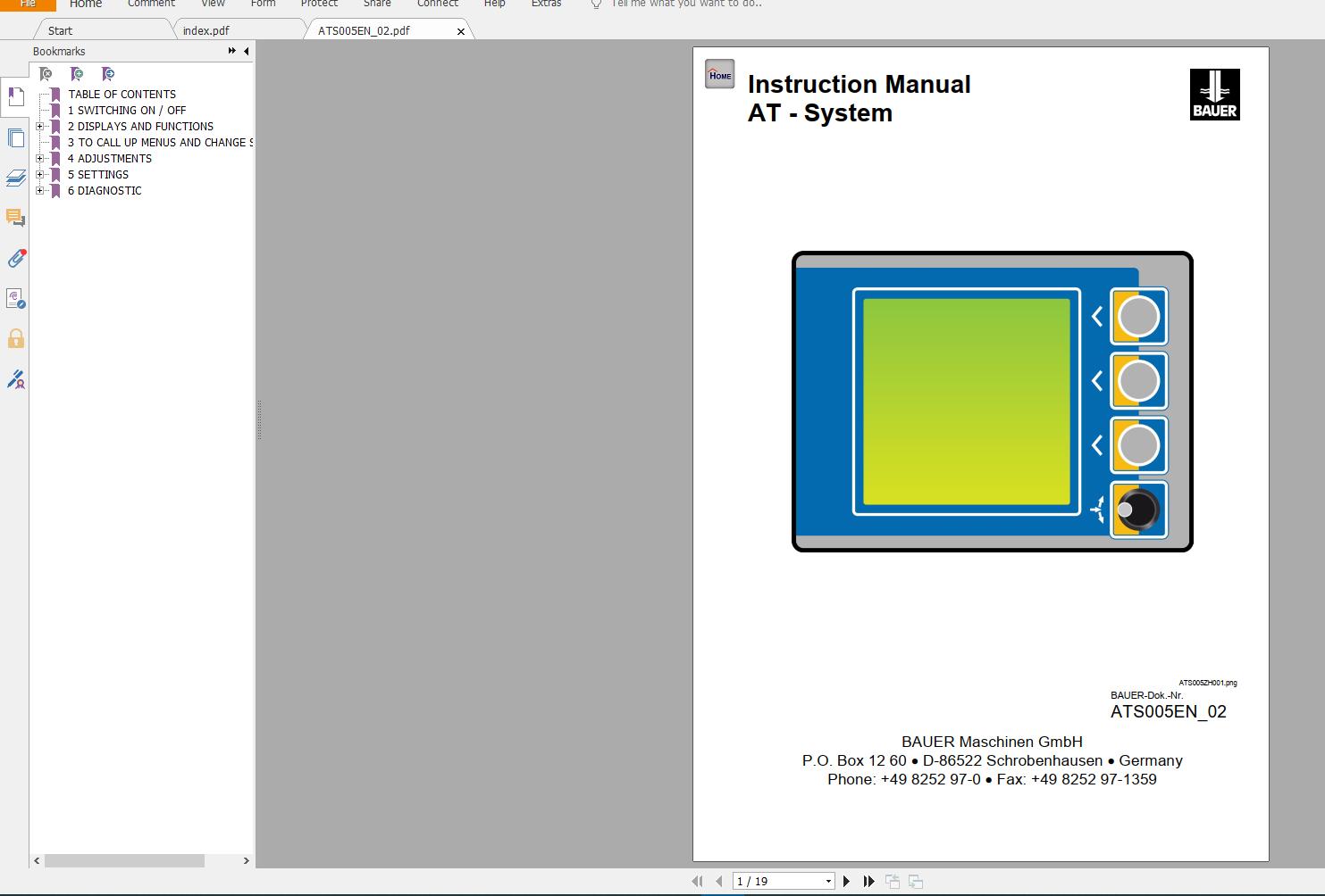 Bauer Foundation Machine Service Manual, Instruction, Schematic Manual DVD