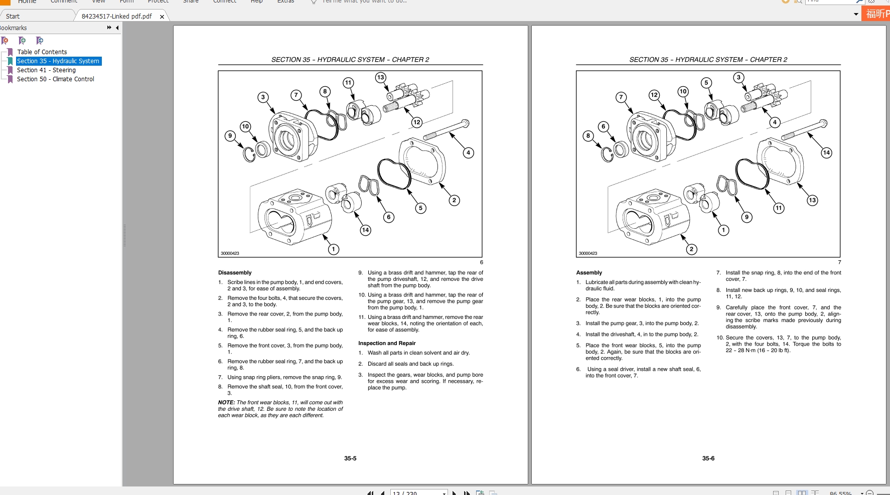 Case IH Farmall 40 45 50 Tractors With Cab and CVT Transmission Service