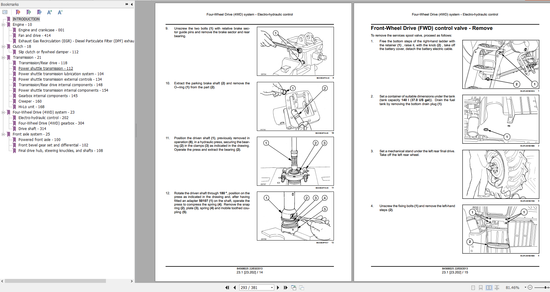 Case Tractor Farmall 95 105 115 U EP Service Manual