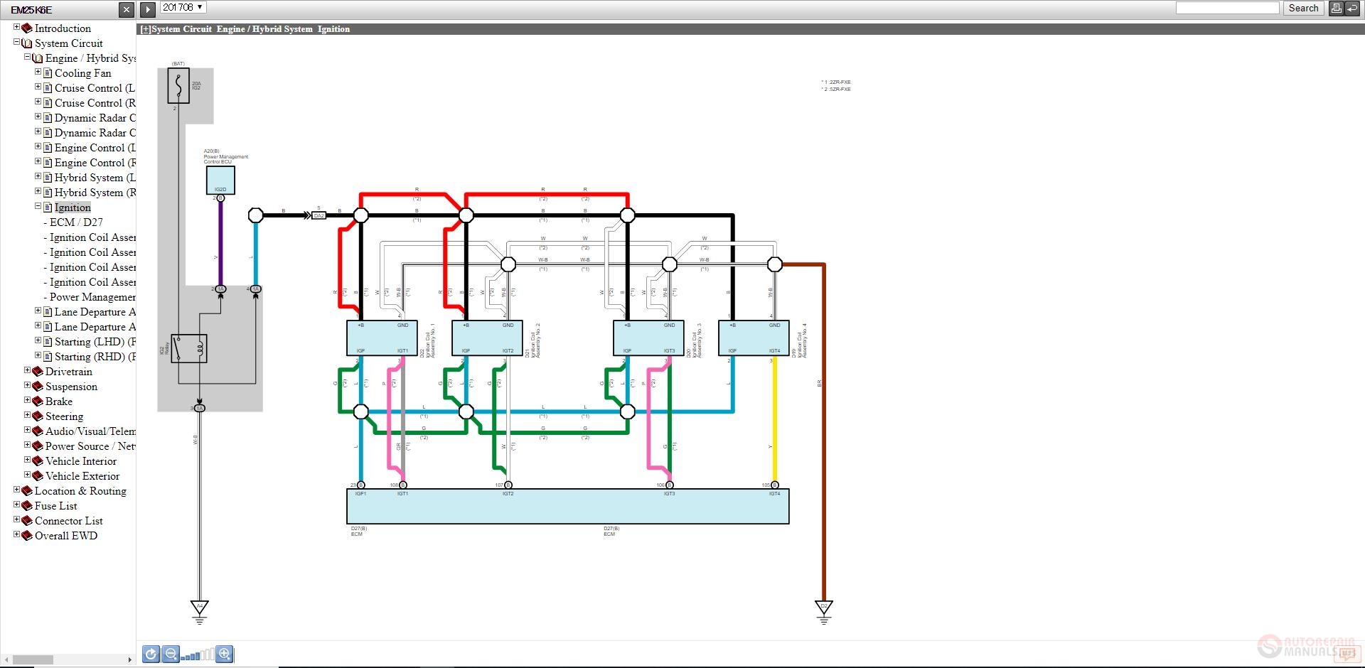 Lexus RC200T, RC300, RC350 [2017.11] Electrical Wiring Diagram