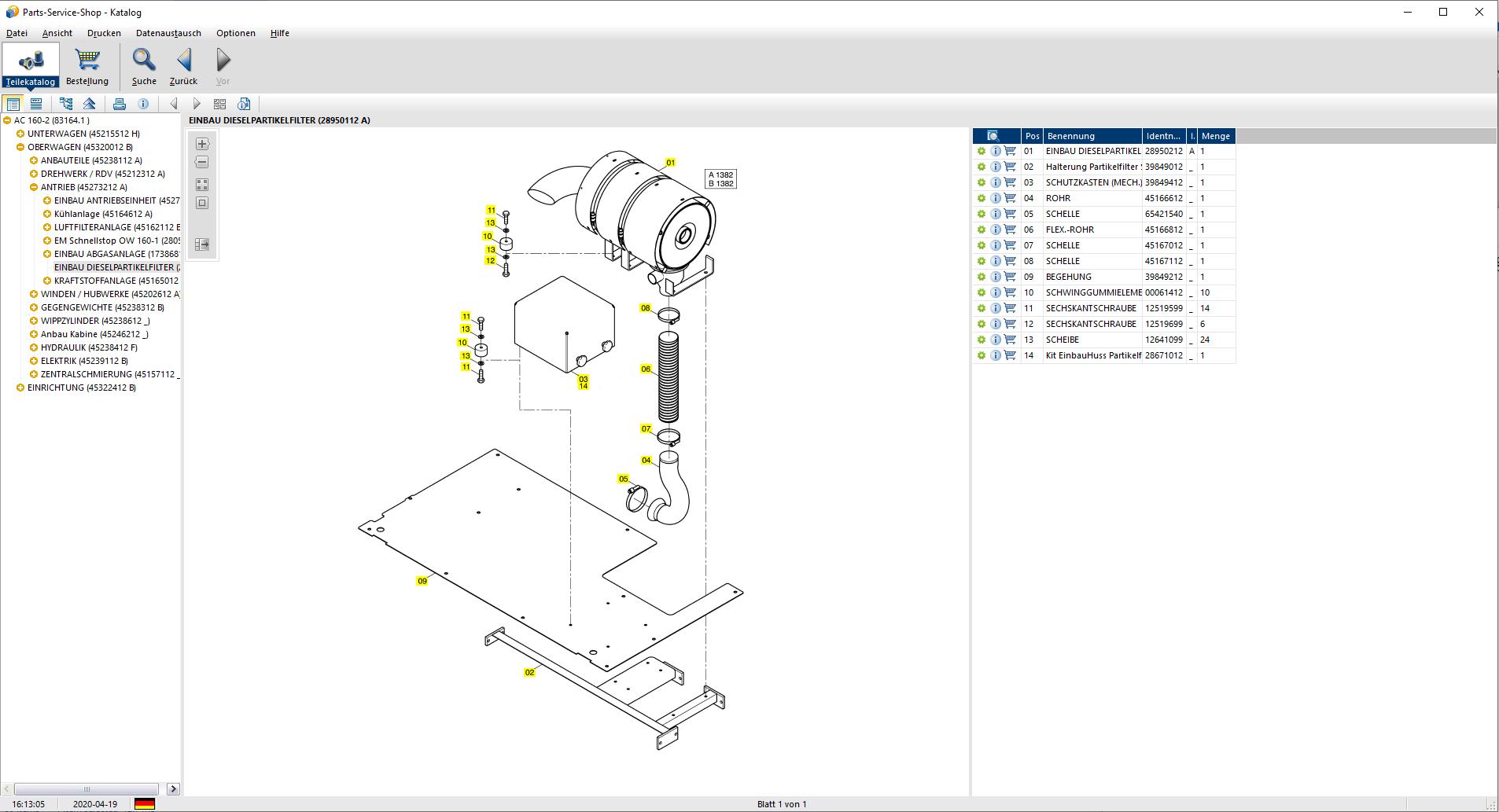 Terex Demag Mobile Crane AC1602 Spare Part Catalog