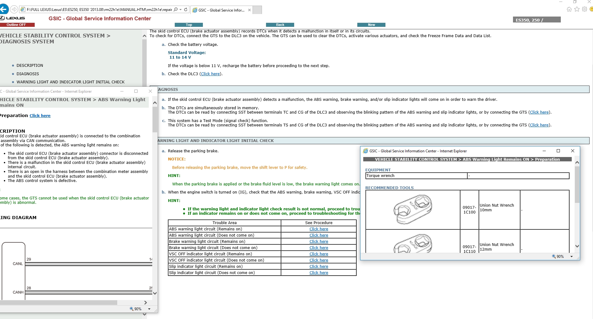 Lexus ES250, ES350 [2013.08] Workshop Service Manual - Homepage - The