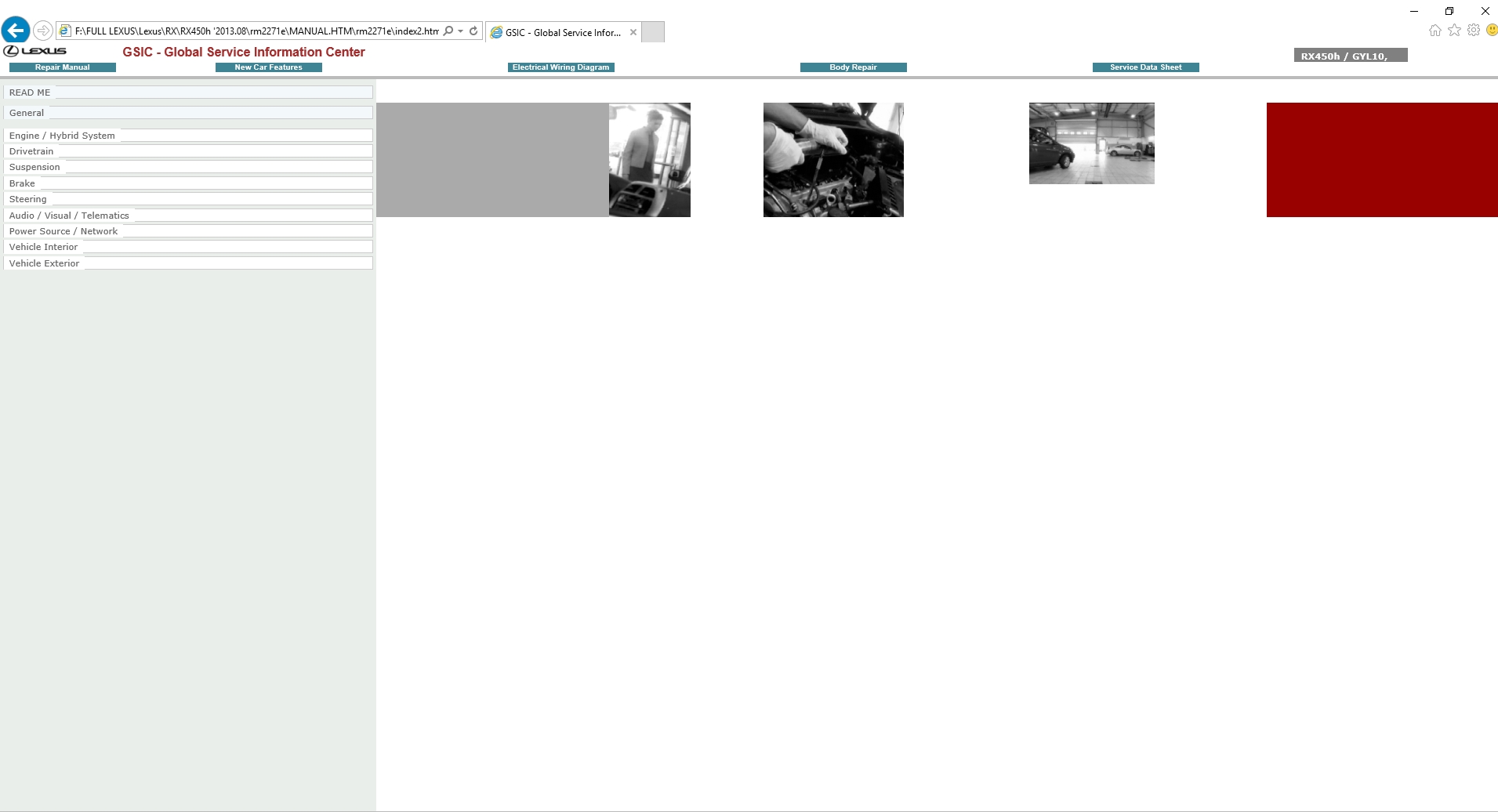 Lexus RX450H [2013.08] Workshop Service Manual - Homepage - The Biggest