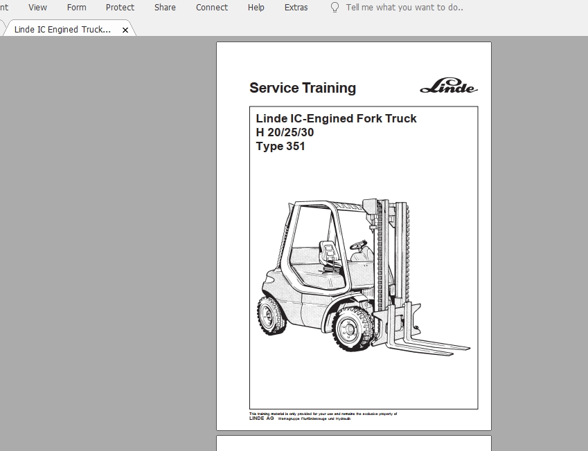 Linde Forklift Series 351_H20,25,30,35_ST Service Manuals