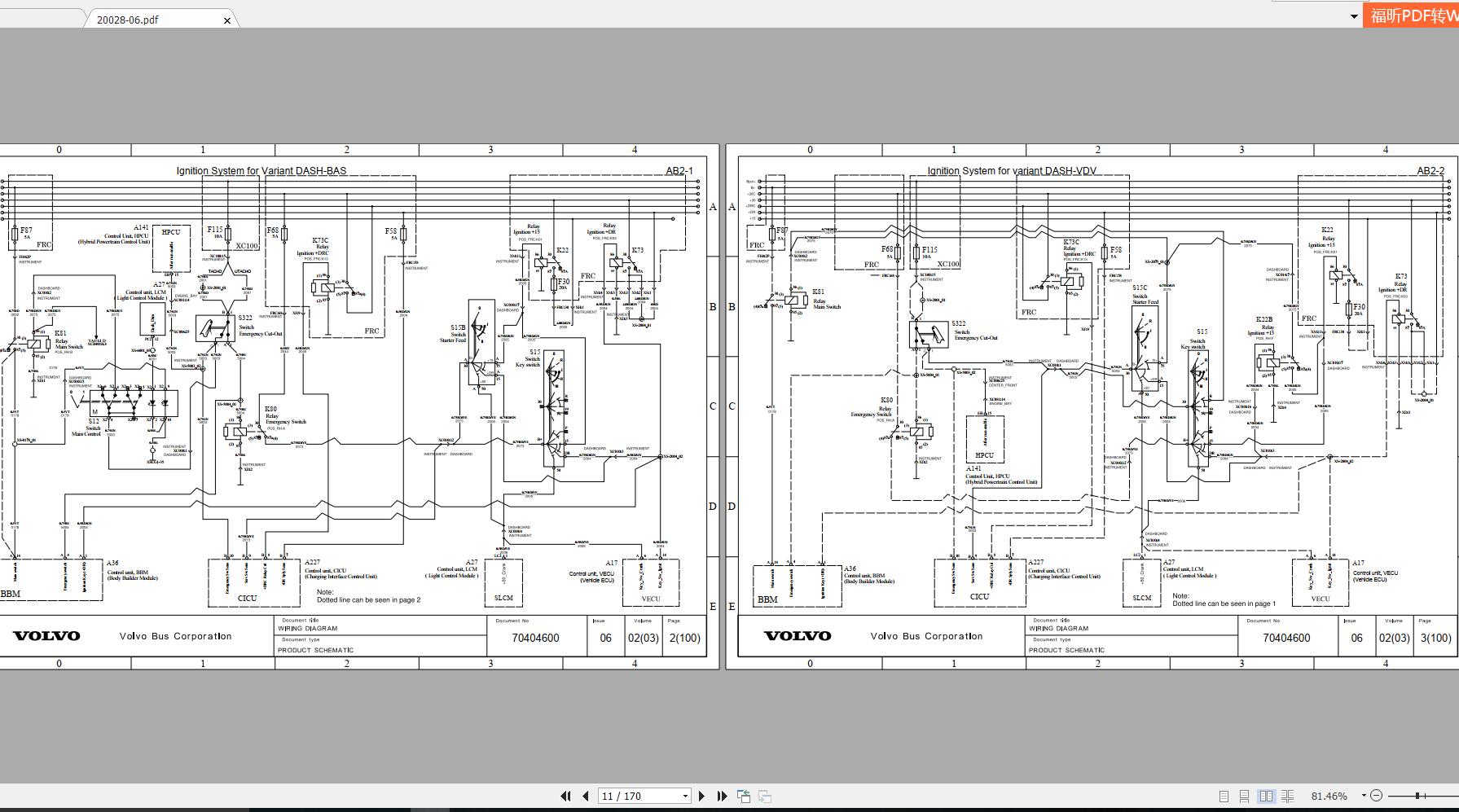 Volvo B5LHC (3) Trucks Service Manual Buses & Wiring Diagrams