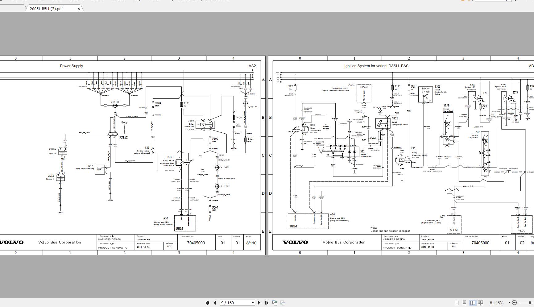 Volvo B5LH (3) Trucks Service Manual Buses & Wiring Diagrams