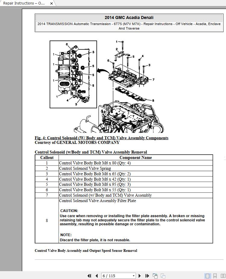 Chevrolet Traverse 20132016 Service Repair Manual & Wiring Diagrams