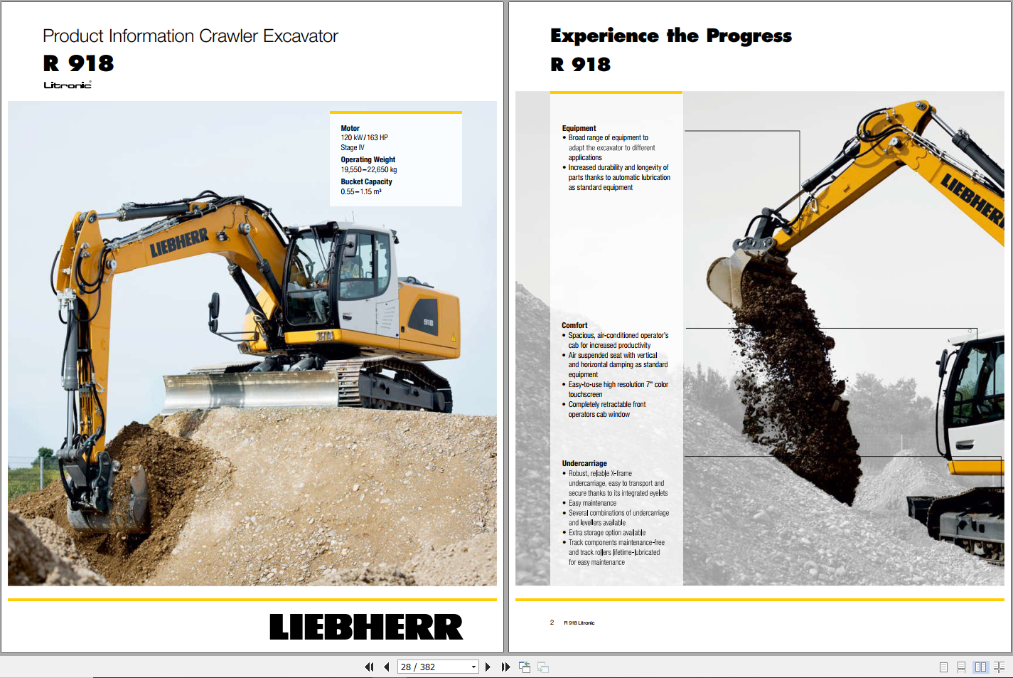 Liebherr Hydraulic Excavator R918 en Operator Manuals