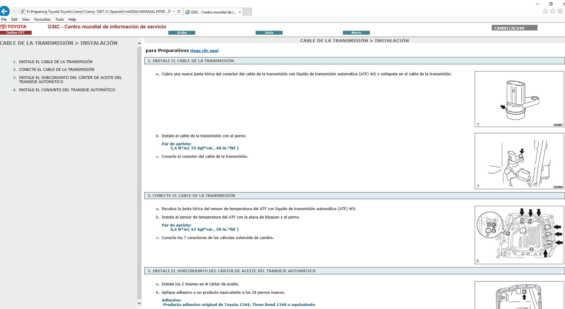Toyota Camry [2007.12] Service Manual_ES