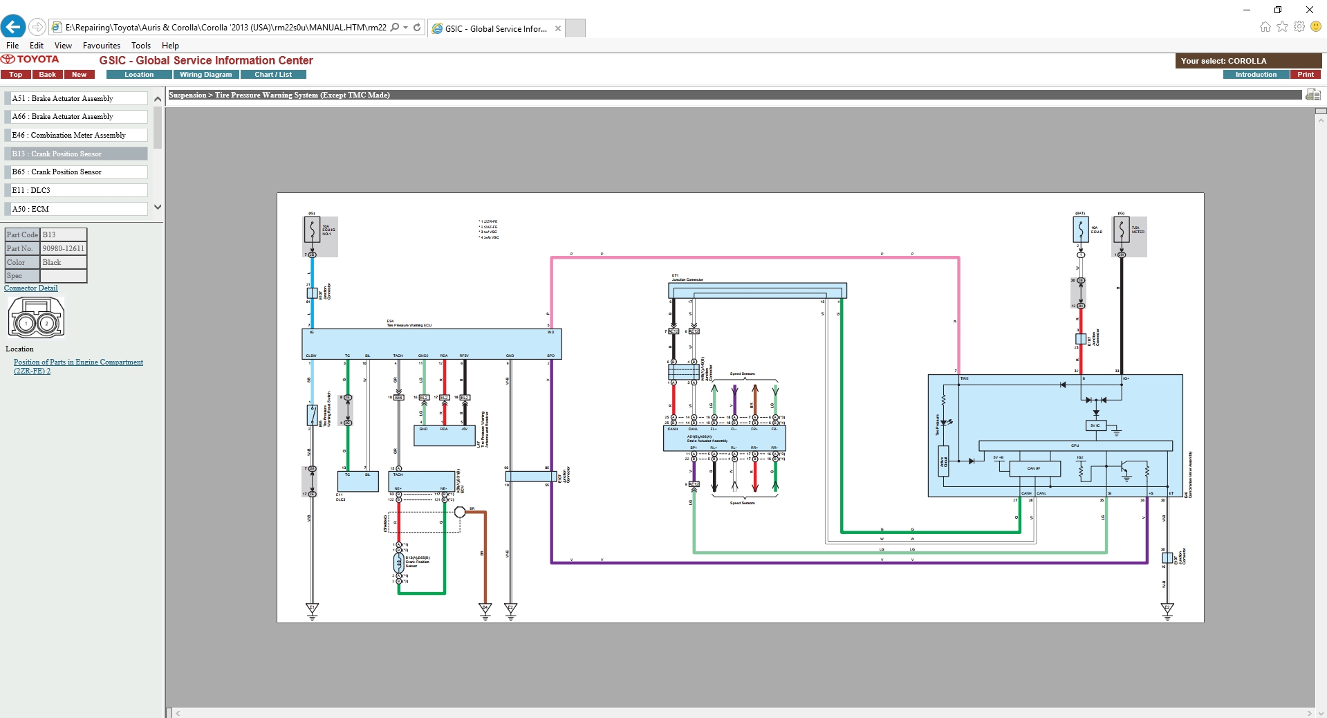 Toyota Corolla 2013 Service Manual