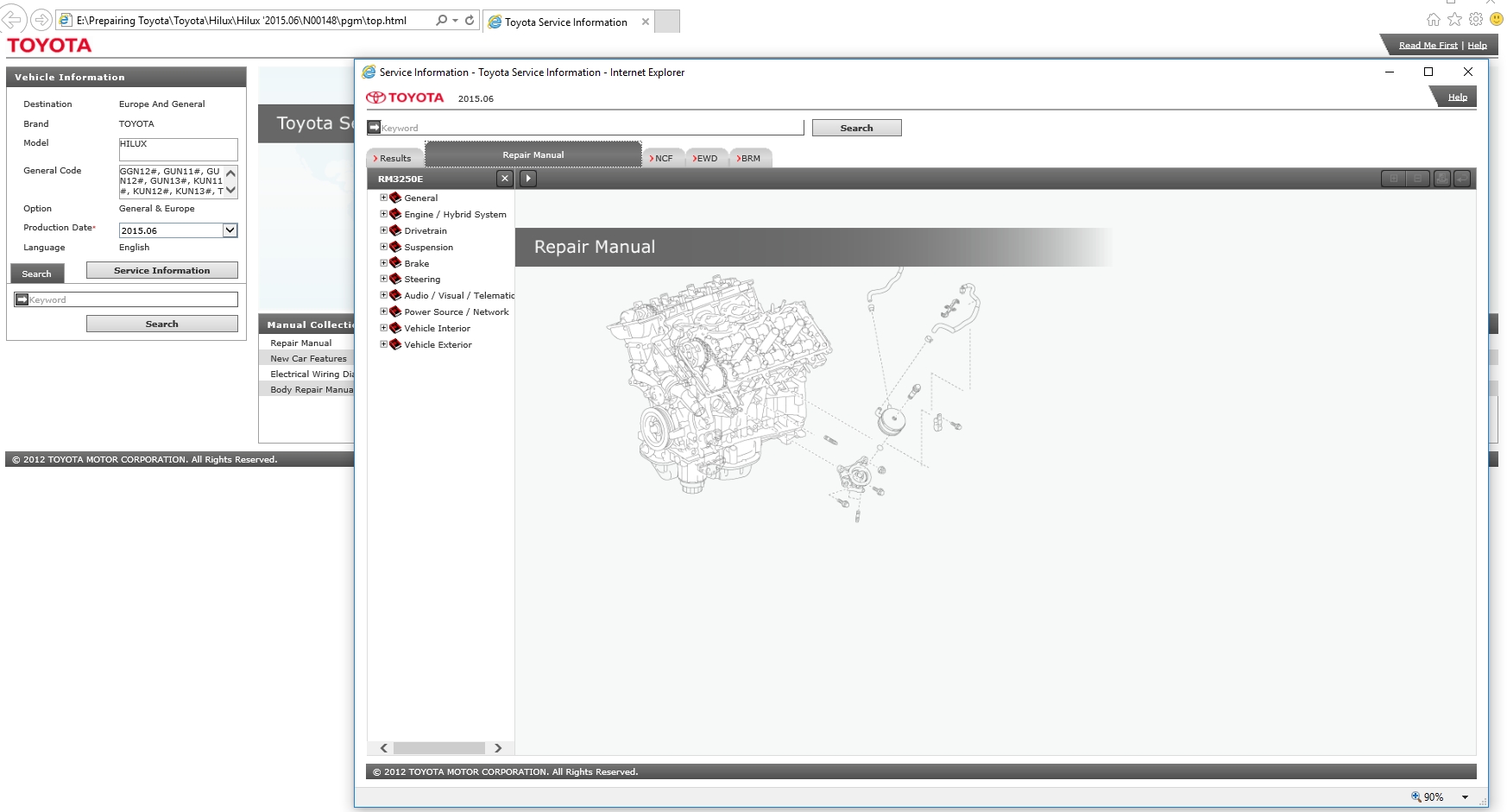 Toyota Hilux [2015.06] Workshop Service Manual
