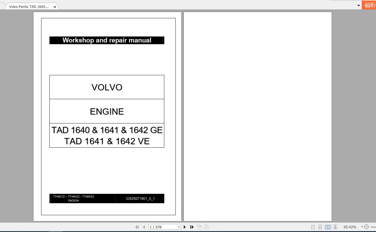 Volvo Penta Engine 5.0 5.7 GL Gi GXi OSi OSXi Workshop Manual
