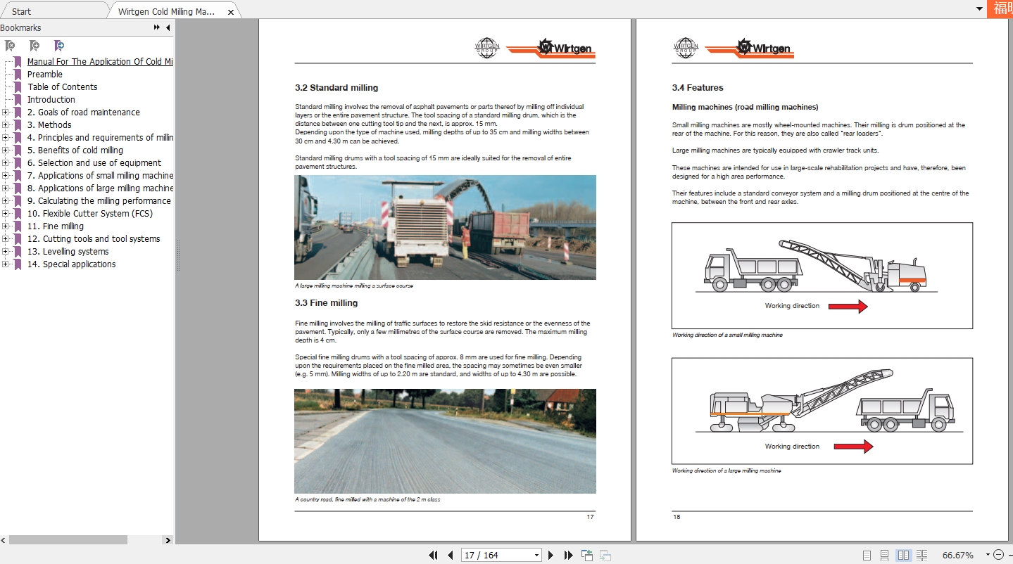 Wirtgen Cold Milling Machines Application Manual