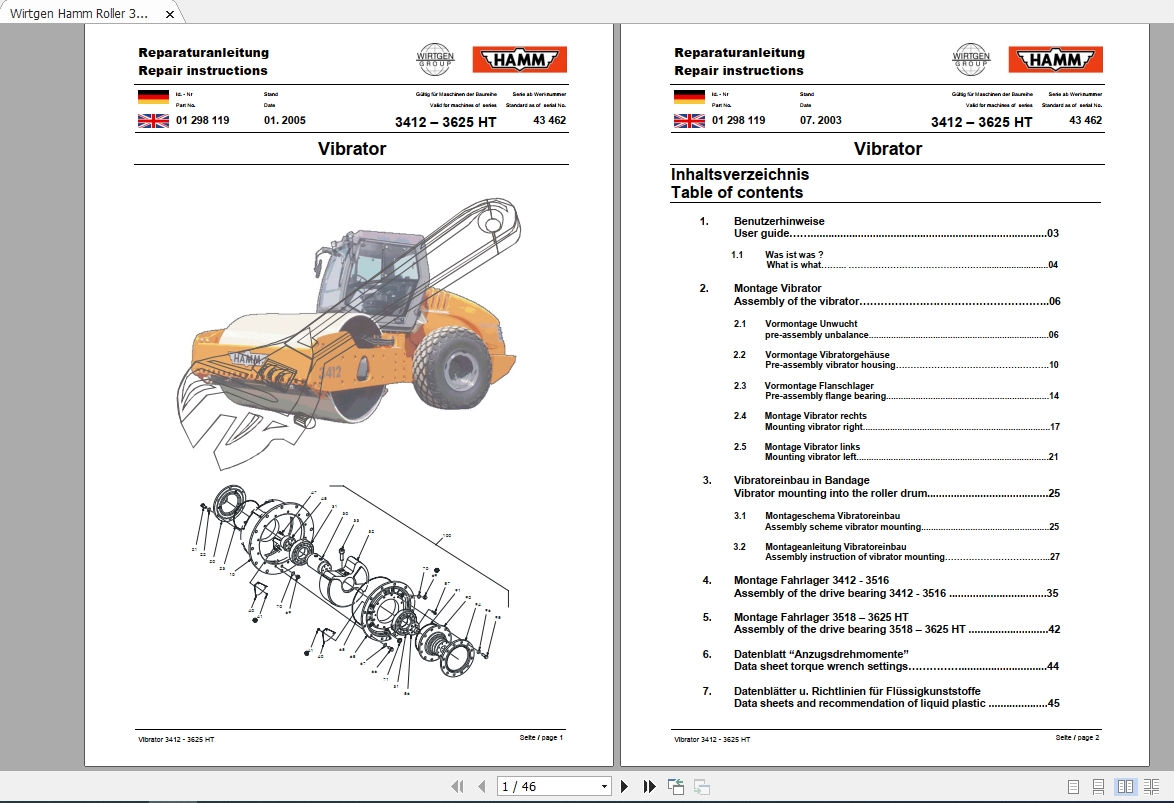 Wirtgen Hamm Roller 34123625 HT Repair Manual_01298119