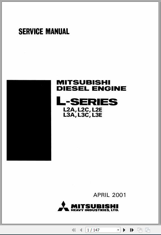 Mitsubishi Diesel Engine L-Series Service Manual