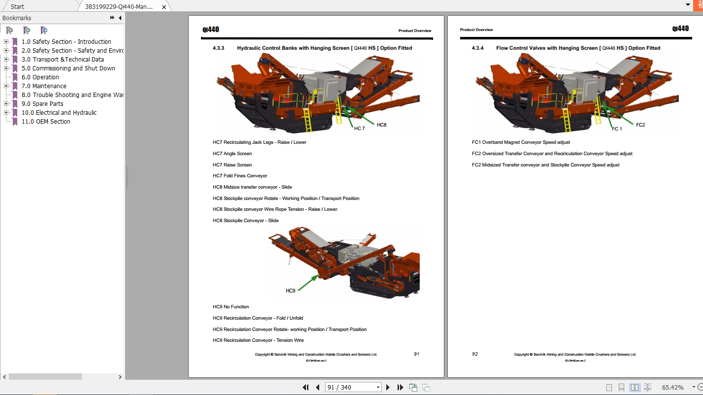 Sandvik Crusher QI440 Operators Manual