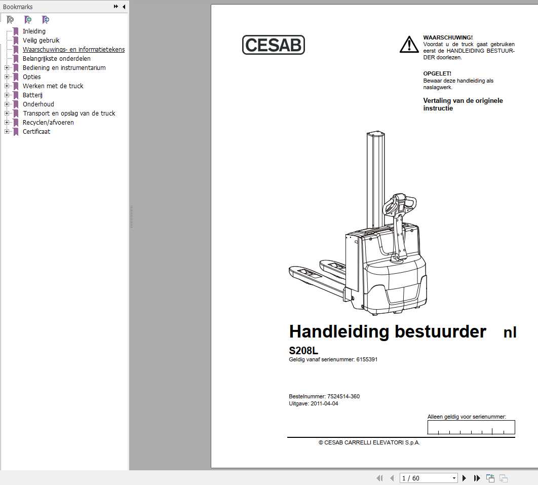 CESAB Powered Stacker Trucks S200 Technical Presentation