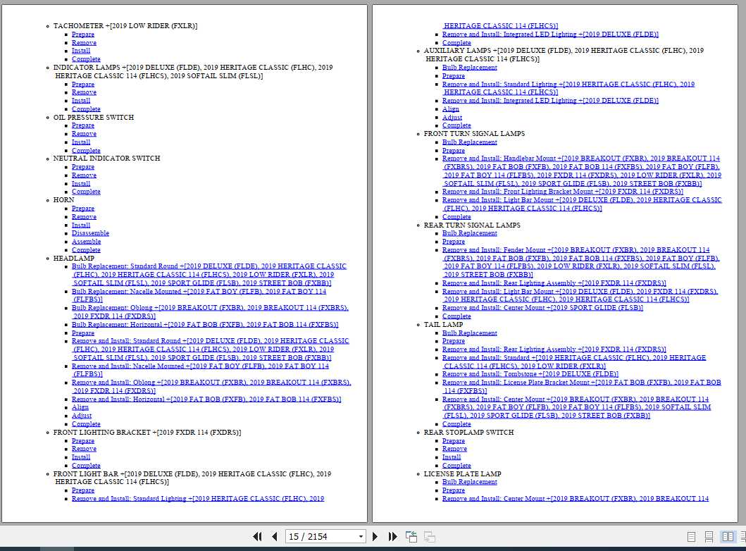 Harley-Davidson Softail 2019 Service Manual