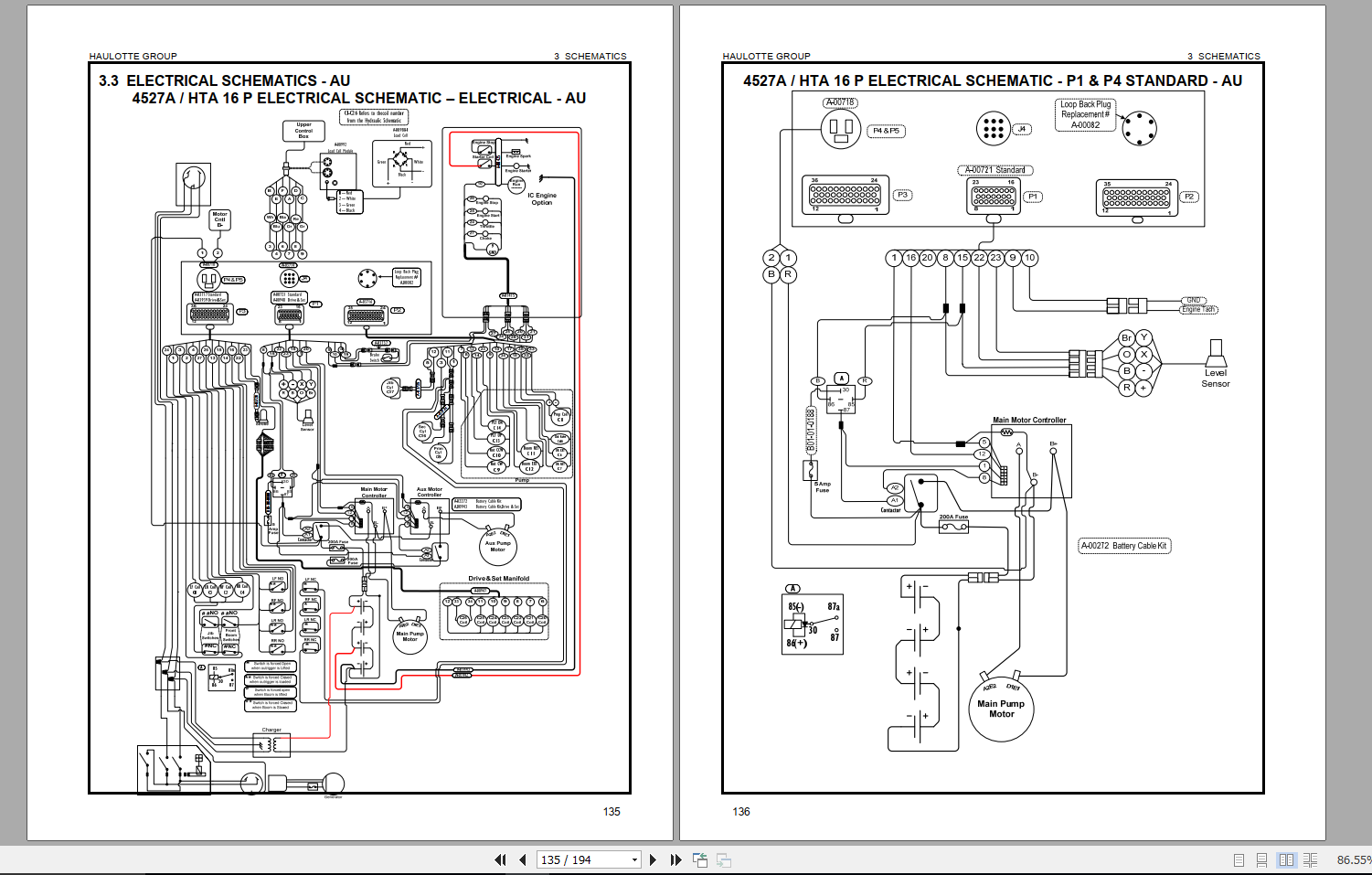 Haulotte 4527A HTA 16P Part Manual