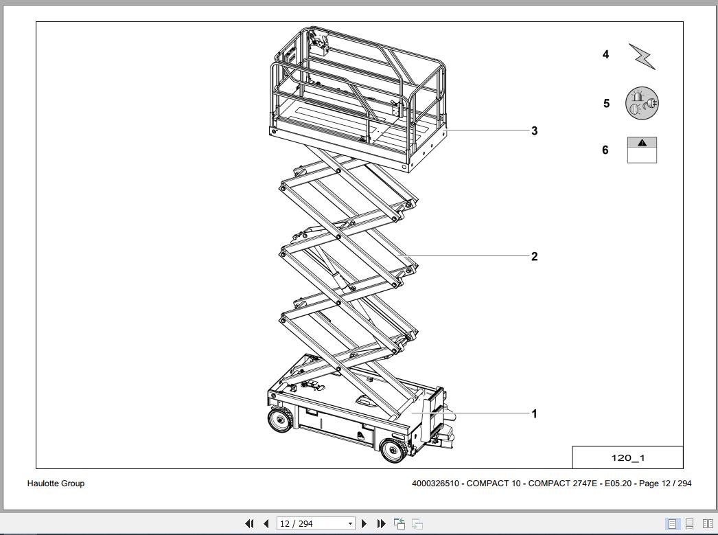 Haulotte Scissor Lift Compact 10, 2747E Spare Parts_4000326510