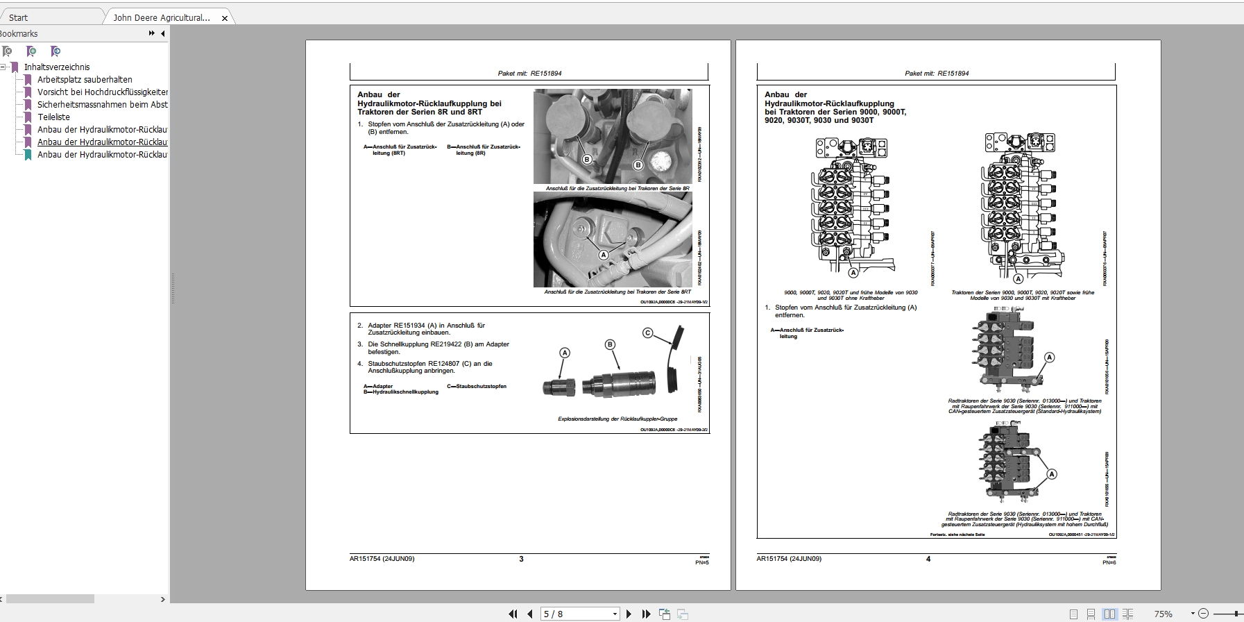 John Deere Agricultural All Models Installation Instructions DE