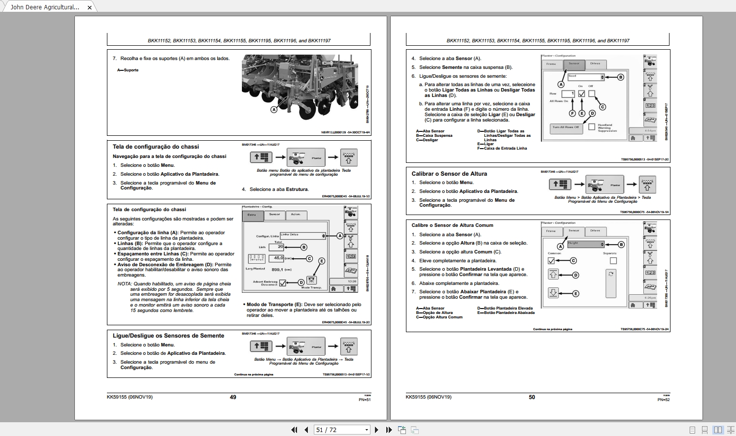 John Deere Agricultural All Models Installation Instructions PT