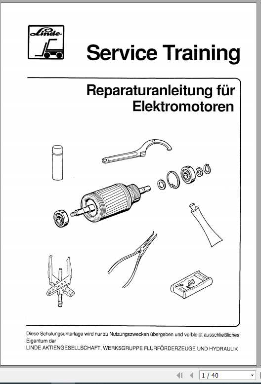 Linde Electric Motors Service Training Manual_DE