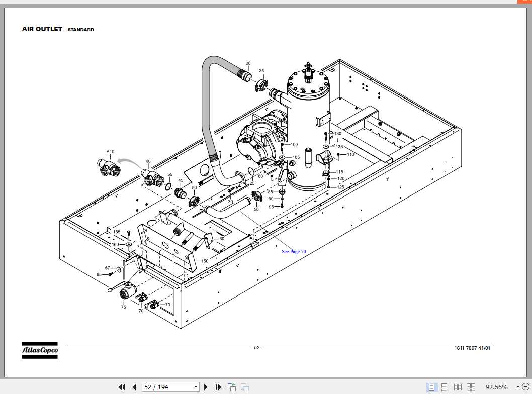 Atlas Copco Compressors XAMS 407 850 CD7 Parts List