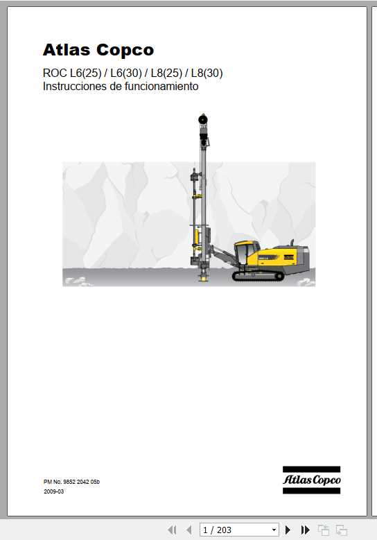 Atlas Copco Drill Rig ROC L6(2530) L8(2530) Maintenance Instruction_ES