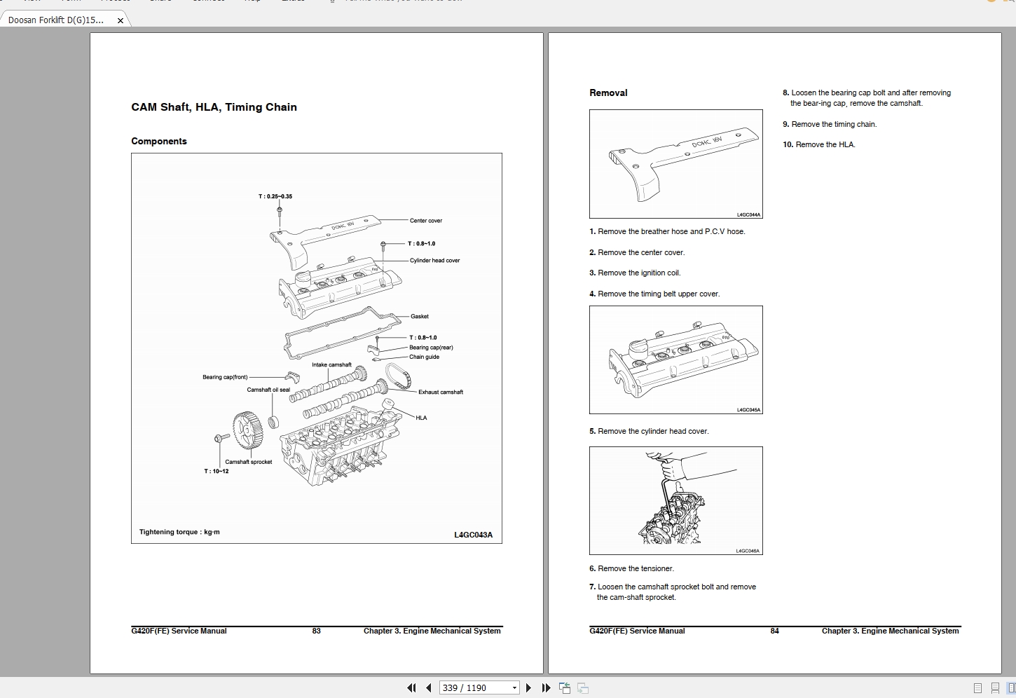 Doosan Forklift D(G,GC)20_25_30_33S(E,P)-5 Service Manual_SB4249E
