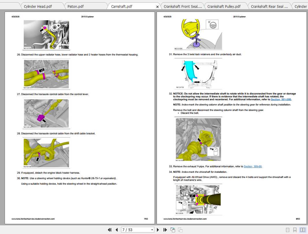 Ford Explorer Engine 3.5L TiVCT Repair Manual