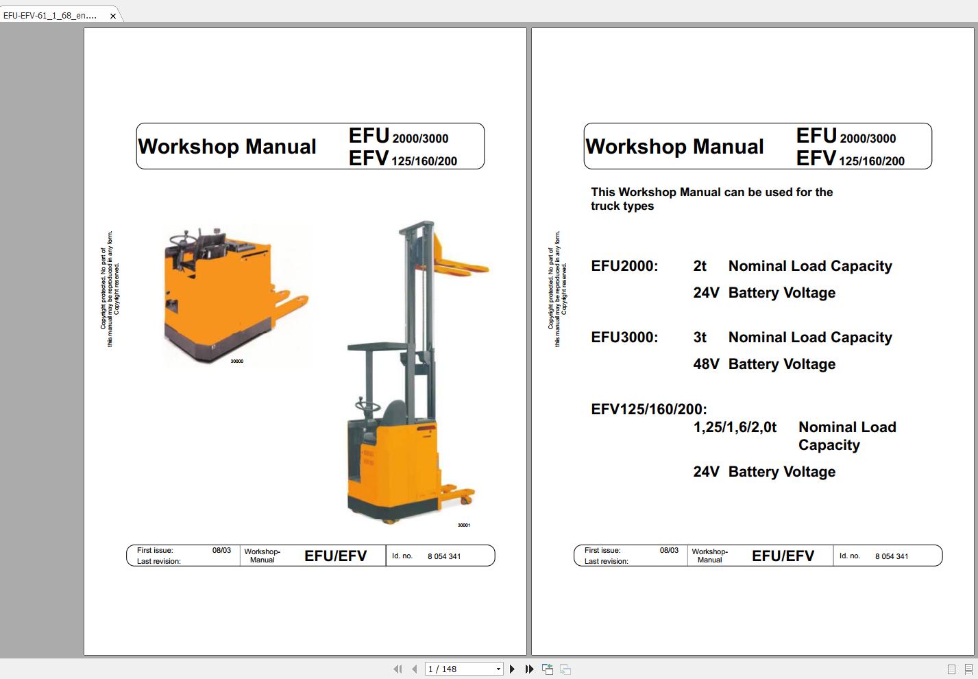 Still Wagner Forklift Warehouse EFU 20003000, EFV 125160200