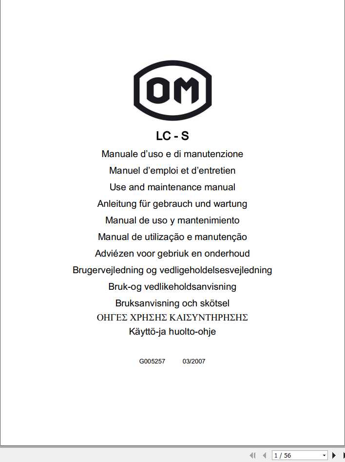 Lcs Maintenance Still OM Pimespo Forklift LCS Use & Maintenance Instructions