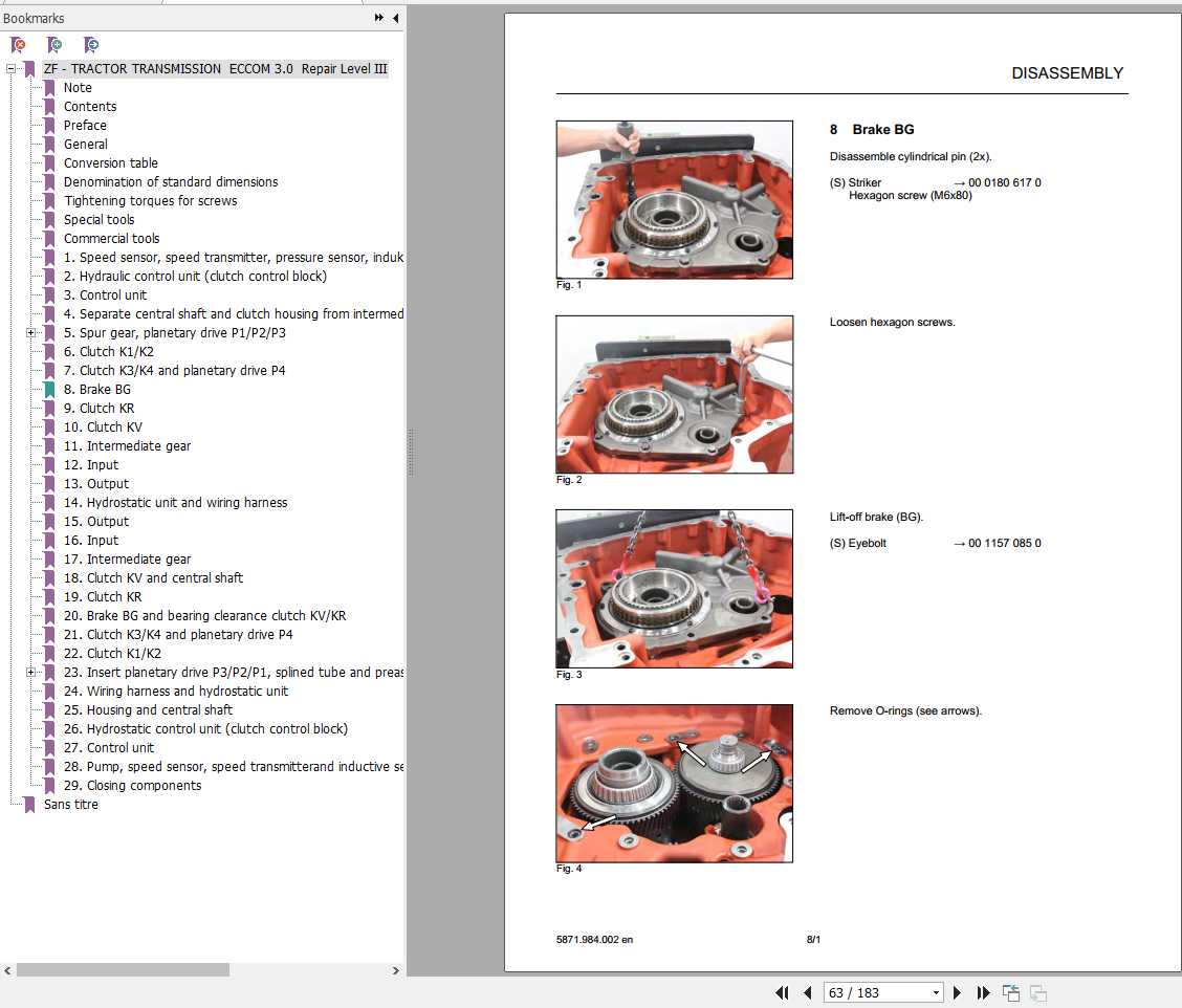 Claas Tractors ZF Transmission 3.0 Repair Manual