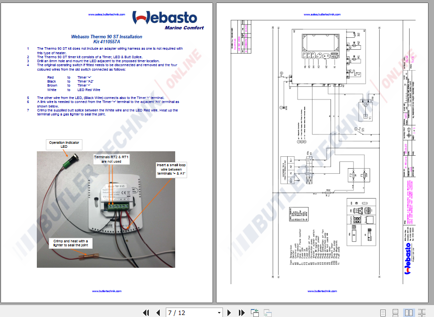 WEBASTO Air Heaters Water Heaters & Controllers Manual PDF
