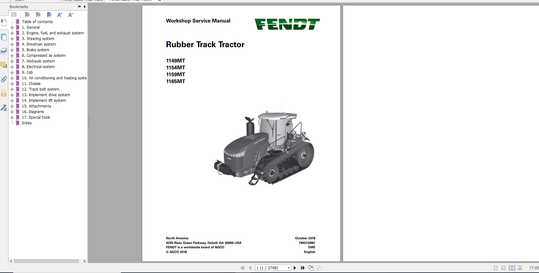 Fendt Tractor 1000 Mt Operation Manual, Manual_EN