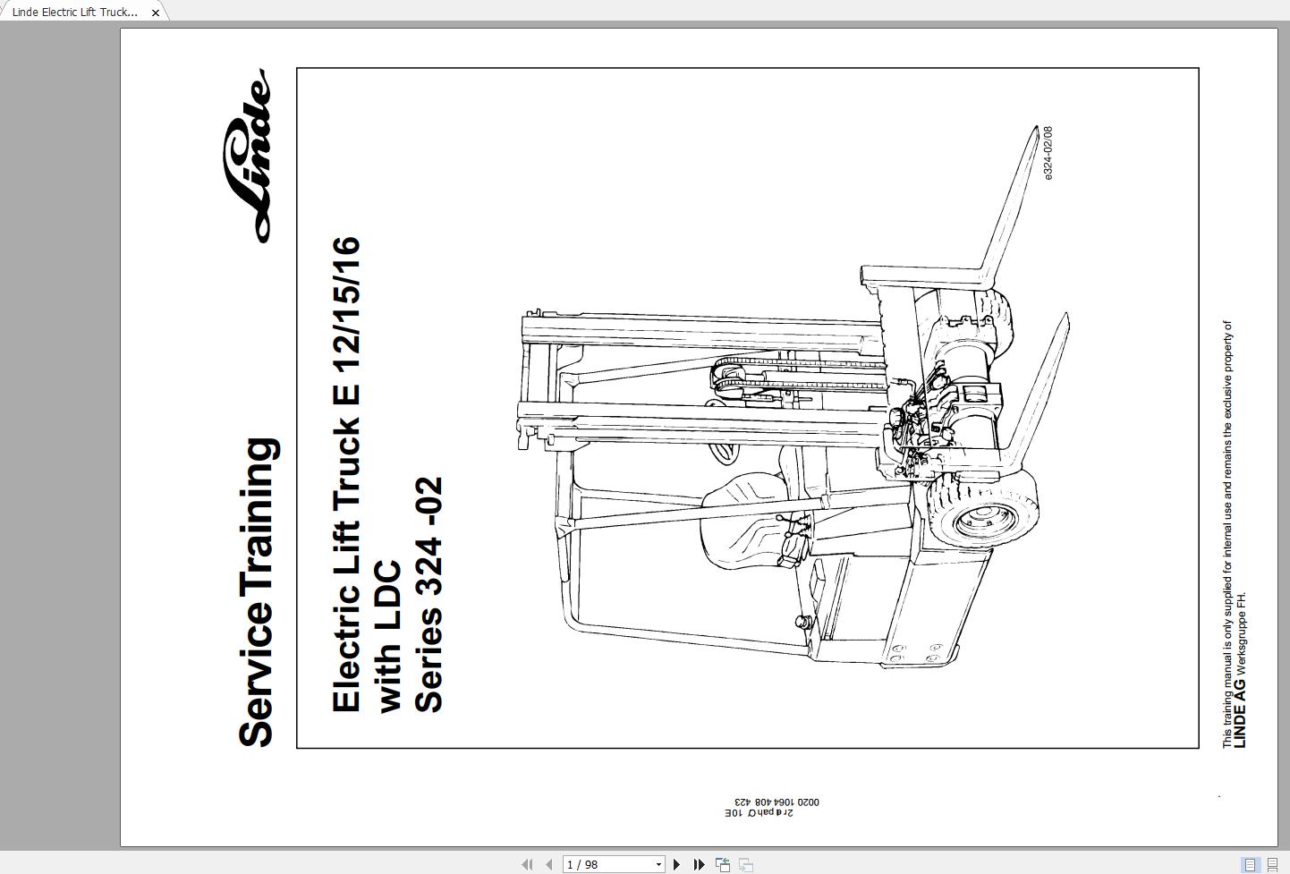 Linde Forklift Series 035_L10-12-16AC_GB_0601 Service Manuals
